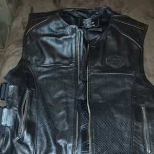 Harley-Davidson Black Leather Riding Vest